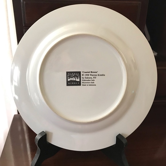 Warren Kimble Sakura Coastal Breeze 8” Plate - Picture 3 of 4